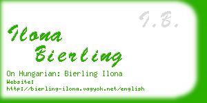 ilona bierling business card